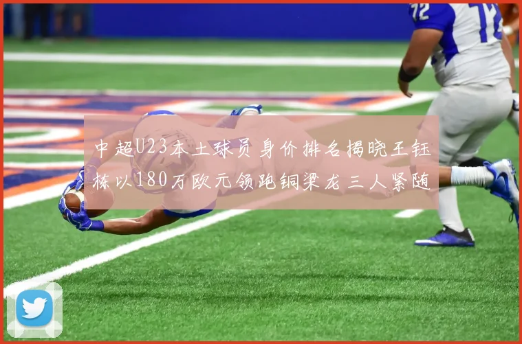 中超U23本土球员身价排名揭晓王钰栋以180万欧元领跑铜梁龙三人紧随其后